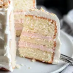 White Almond Cake with Whipped Buttercream Frosting
