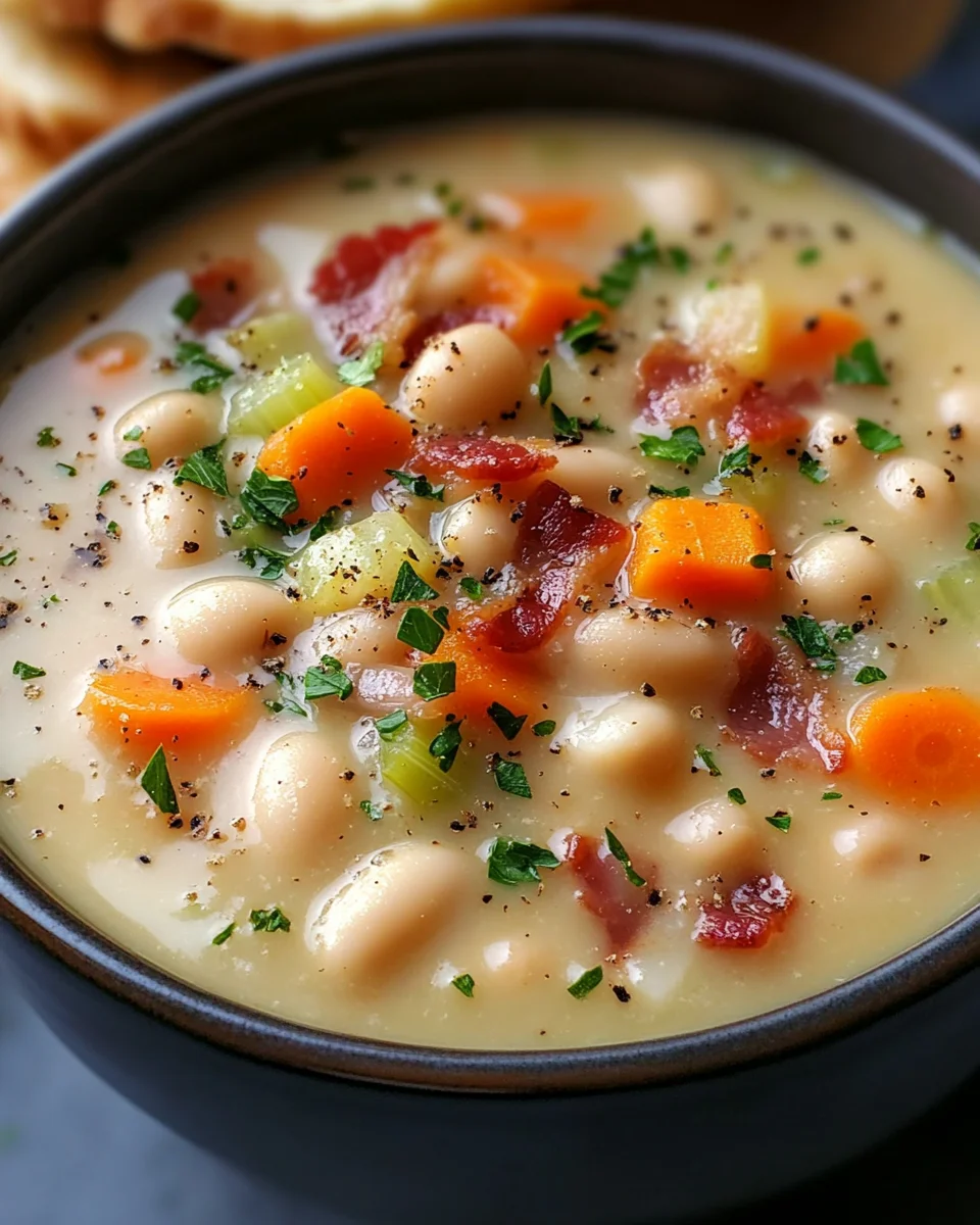 White Bean Soup with Bacon 22 White